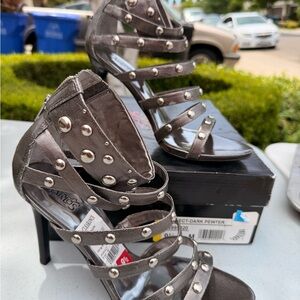 Carlos by Carlos Santana Metallic Studded Heels
